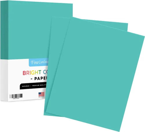 Miniatura 28 de Papel de color azul brillante liso de 8.5 x 11 pulgadas, para la escuela, la oficina y el hogar, manualidades navideñas, artes y manualidades, sin