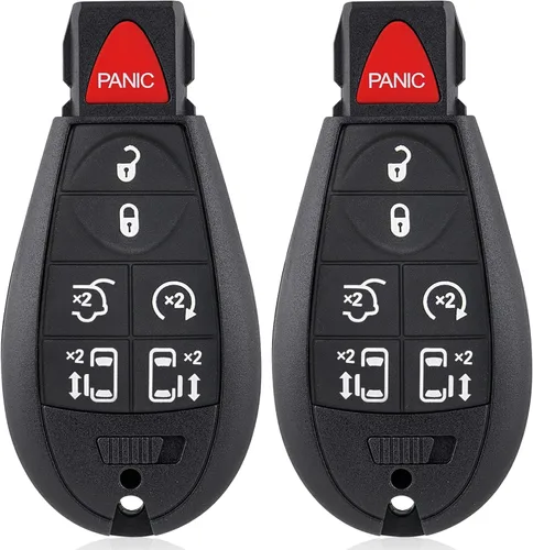 Miniatura 9 de Llavero de 3 botones para Dodge Charger, RAM 1500 2500 3500, Challenger, Grand Caravan, Magnum, Chrysler Town & Country, Jeep, control remoto