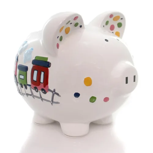Miniatura 23 de Child to Cherish Cerdito de cerámica, diseño de globo aerostático
