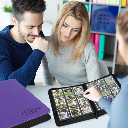 Miniatura 7 de Carpeta para Cartas Coleccionables, Carpeta Álbum de Colección de Cartas con 540 Bolsillos de Carga Lateral, Carpeta Álbum de 9 Bolsillos