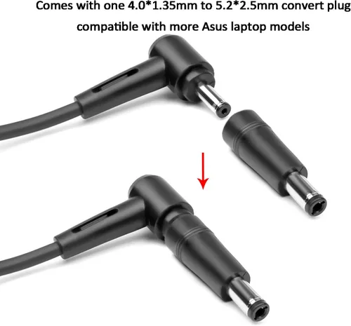 Miniatura 3 de Cargador de 45W 2.37A compatible con Asus E510 E406M E410M L510MA TM420I M712D S512D S413D UX431 UX434 R424D UX462 Q407I R409J F515JA M55JA 15UA F5
