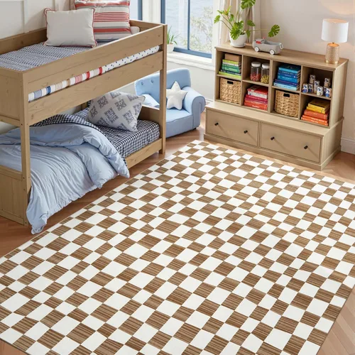Miniatura 30 de jinchan Alfombra a rayas de 2 x 3 para entrada, alfombra de cocina, tapete pequeño, antideslizante, ligero, de bajo perfil, decoración para entrada