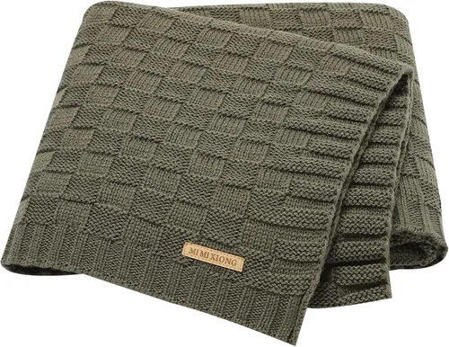Miniatura 12 de LAWKUL Mantas de bebé con cable de punto, manta suave y aireada para recién nacidos, bebé, para envolver, beige neutro, para cuna, cochecito, 40"x30