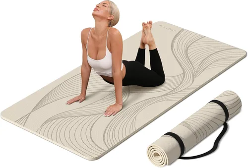 PAIDU Esterilla de Yoga Grande - 72' x 36' x 0.4' Ancho Extra y Grueso, Cómodo, Antideslizante Esterilla de Ejercicio - Funciona Genial en Todos los