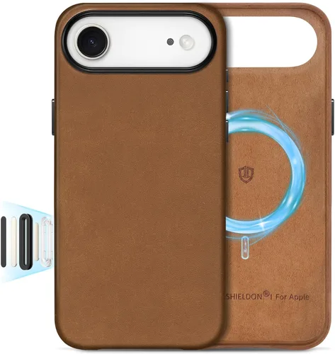 Miniatura 60 de SHIELDON Funda de cuero genuino para iPhone 17 Pro Max de 6.9 pulgadas 2025, [botón de la cámara actualizado], compatible con Magsafe, carga Azul