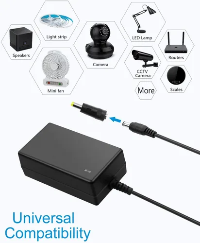 Miniatura 3 de ALITOVE Fuente de alimentación 12V CC 3A 36W Adaptador AC universal 100-240V 50-60hz a adaptador de alimentación de 12 voltios 3Amp 2.5A 2A 5.5mm x