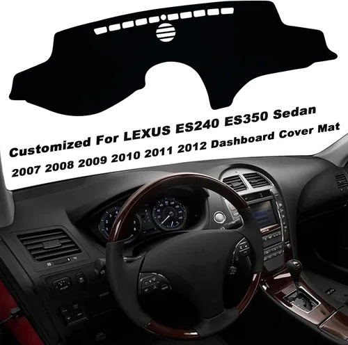 Miniatura 3 de Funda para salpicadero interior compatible con Lexus ES240 ES350 Sedan 2007-2012, protector de alfombra (borde negro)