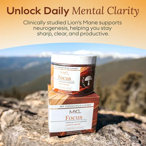 Miniatura 2 de Lions Mane - Gomitas de hongos para concentración y memoria, 500 mg de extracto corporal frutal, apoyo cognitivo y suplementos de salud cerebral