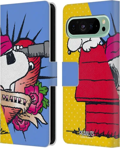 Miniatura 80 de Head Case Designs Officially Licensed Peanuts Snoopy & Woodstock 2 Halfs and Laughs Leather Wallet Case Compatible with Google Pixel 8 Snoopy