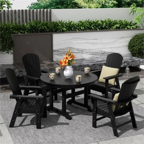Miniatura 2 de Costaelm Sillas de césped, sillas de porche delantero, HDPE balcón, piscina, silla Adirondack, moderna silla de patio al aire libre, salón de resina