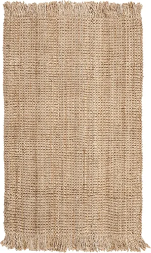 Miniatura 3 de SAFAVIEH Natural Fiber Collection - Alfombra decorativa de 4 x 6 pies, natural, hecho a mano, yute con flecos, ideal para zonas de alto tráfico