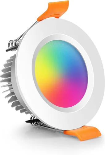 Miniatura 12 de LightingWill Iluminación LED empotrada de 2 pulgadas, Downlight LED inteligente WiFi, luz de techo de 5W compatible con Alexa/Google Assistant, RGB