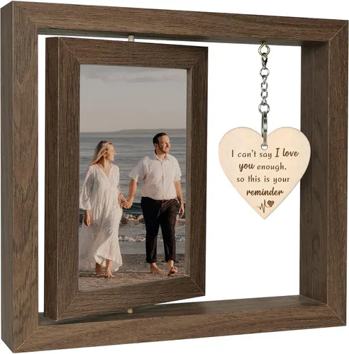 EYITUPC No Puedo Decir Que Te Amo Lo Suficiente - Así Que Este Es Tu Recordatorio - Marco de Fotos Giratorio, Regalos Sentimentales de "Te Amo" para