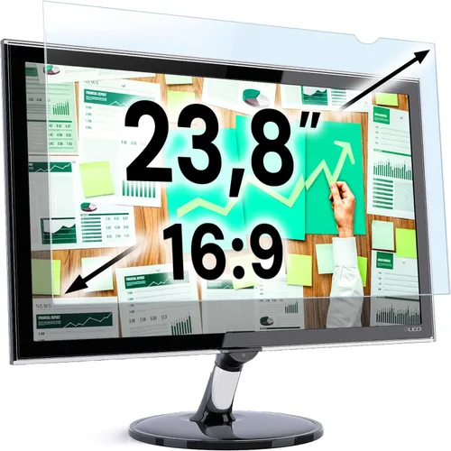 Miniatura 18 de VINTEZ Protector de pantalla de luz azul para monitor de computadora y portátil de 14 pulgadas, película de bloqueo de luz azul anti-UV para PC