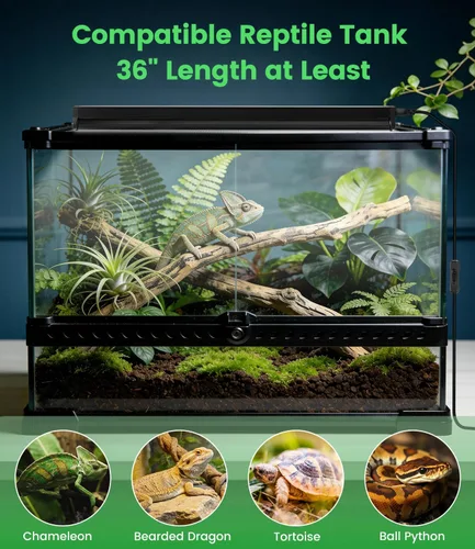 Miniatura 7 de Luz LED para reptiles T5 UVB de 23 W – Luz UVA UVB de alto rendimiento para dragón barbudo, lámpara de reptil T5 10.0 UVB (27.5 pulgadas)