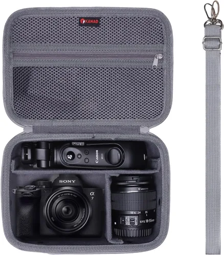 Miniatura 17 de XANAD Bolsa de cámara DSLR para cámaras sin espejo Canon EOS RebelT7/R100/R50/R6 Mark II/R50 V/R8/R10/R6 Mark III/R5 Mark II/RP SLR sin espejo