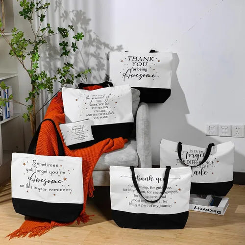 Miniatura 6 de Cunno 24 bolsas de lona de agradecimiento para mujeres, regalo de agradecimiento a los empleados, a granel para asistente médico, semana