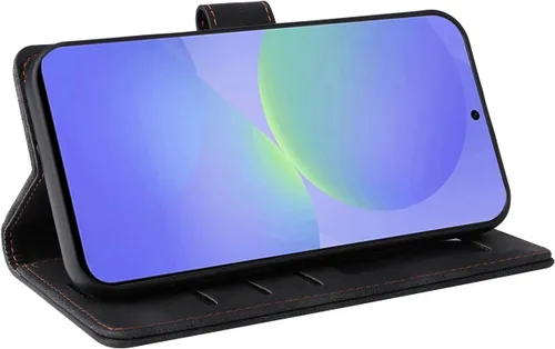 Miniatura 3 de Compatible con Redmi A1 4G / A2 4G Flip Kickstand (piel sintética), cierre magnético, ranura para tarjetas, estilo cartera, funda protectora