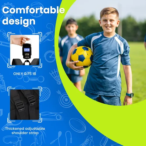 Miniatura 6 de Hsmihair - Mochila de fútbol juvenil - Mochila para fútbol y baloncesto, con compartimento para pelota y tacos separados