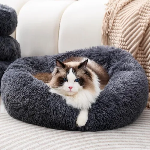 Miniatura 2 de Cama de perro en forma de dona, cama pequeña para mascotas, cama para mascotas, cama para cachorros, cama de gatito, cama de conejo, camas