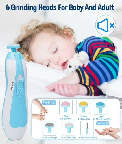 Miniatura 4 de Kit de cuidado de la salud y aseo para bebés, kit de recortador de uñas eléctrico de seguridad, kit de cuidado para recién nacidos con peine