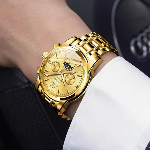 Miniatura 8 de OLEVS Relojes automáticos para hombre, esqueleto mecánico, de lujo, a la moda, reloj de pulsera luminoso impermeable