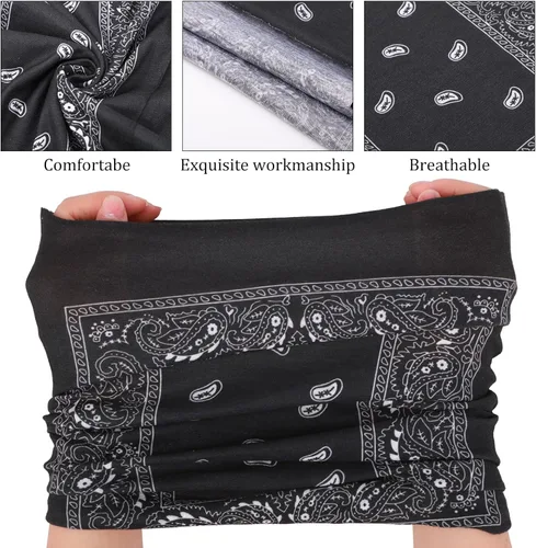 Miniatura 3 de Cozypower 36 bandanas de cachemira sin costuras, polaina para el cuello, pasamontañas para hombres y mujeres, viento UV