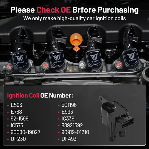 Miniatura 6 de BDFHYK Paquetes de bobinas de encendido compatibles con Toyota 1997-2000 4Runner, Camry 1997-2001, RAV4 1998-2000, Solara 1999-2001, 1998 T100
