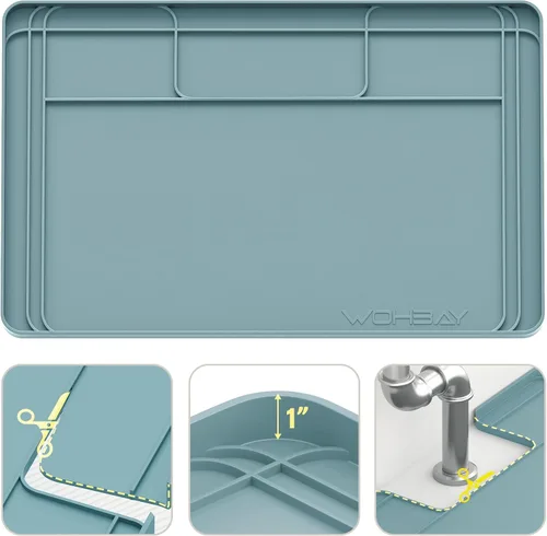 Wohbay Alfombrillas impermeables para debajo del fregadero, 34 x 22 pulgadas o de corte más pequeño para adaptarse a la bandeja de goteo debajo del