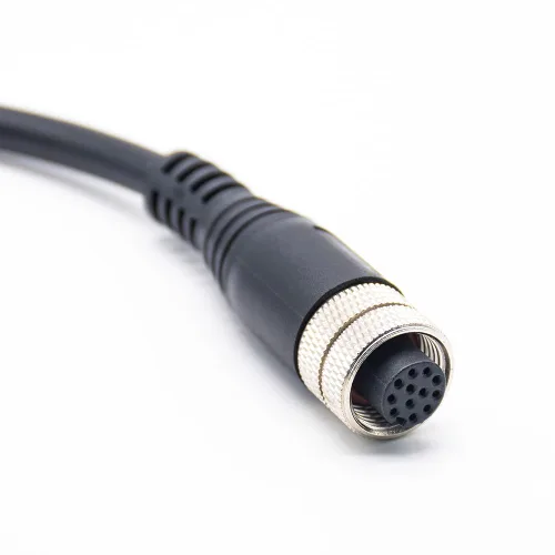Miniatura 5 de Elecbee Cable M12 A-Code Conector recto de cabeza hembra individual Cable eléctrico de enchufe de aviación (cable de 12 pines 1M/3.3 pies)
