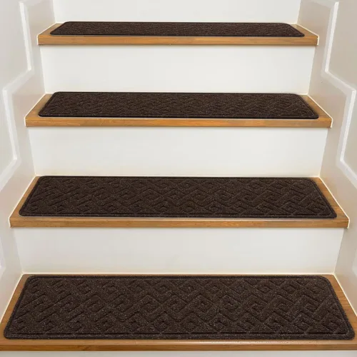 Miniatura 26 de Stair Treads with Landing Rug for Wooden Steps Indoor, Peel and Stick Stair Treads Matching-Mat 20"X32" Stair Landing Slip Resistant Polyester Stair