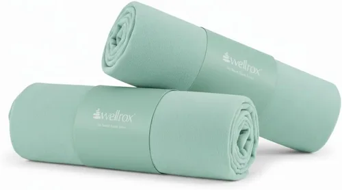Miniatura 8 de Wellrox Toalla de mano de yoga de microfibra, súper suave, de secado rápido, antideslizante para pilates, gimnasio y entrenamientos