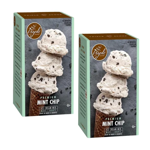 Miniatura 15 de Triple Scoop - Pastel de cumpleaños prémium (2) mezcla de helado para hacer helados. Simple, fácil, delicioso. De mezcla gourmet a máquina en 5