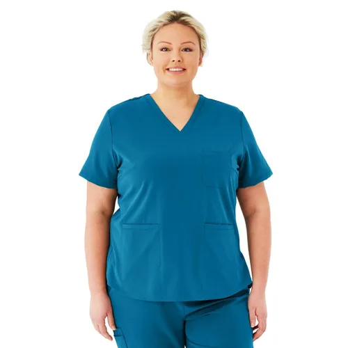 Miniatura 24 de ave. Lex - Blusa médica para mujer, estilo túnica, tela elástica en 4 direcciones, cómoda, de fácil cuidado, uniformes médicos para mujer