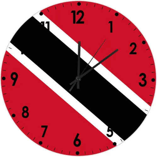 Miniatura 425 de Cheyan Reloj de pared con bandera de Canadá de 12 pulgadas, silencioso, sin tictac, de PVC, funciona con pilas, reloj redondo decorativo, regalo