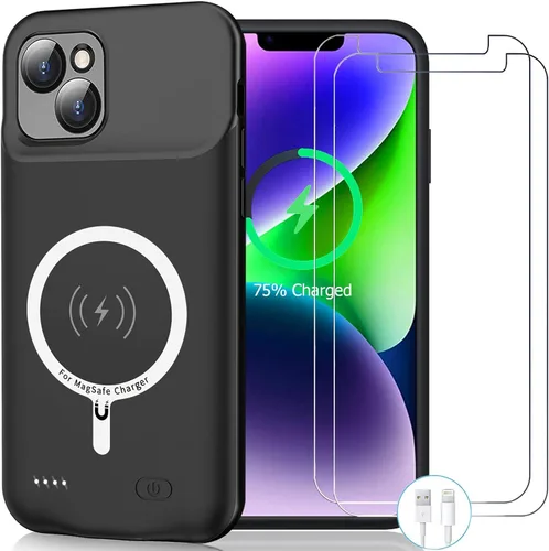 Miniatura 9 de Funda de batería para iPhone 8/7/6S/6/SE 2020/SE 3, 10000mAh Funda protectora de carga portátil recargable compatible con iPhone 8/7/6S/6/SE 2020/SE