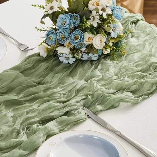 Miniatura 26 de BALCONY & FALCON Camino de mesa con borlas, lavable a máquina, caminos de mesa decorativos de lujo para el hogar para comedor, fiestas, banquetes