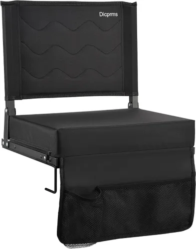 Asientos de estadio para gradas con soporte de espalda, sillas de gradas con respaldo y cojín, asientos portátiles para estadios, silla plegable