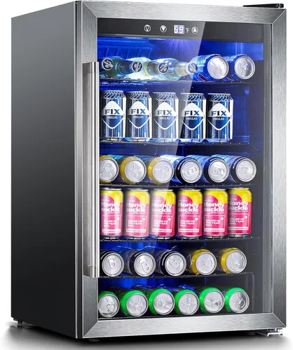 Miniatura 10 de Antarctic Star Refrigerador de Bebidas Enfriador de 18L, 24 Latas, Mini Refrigerador con Compresor Silencioso, Luz LED, Refrigerador Pequeño