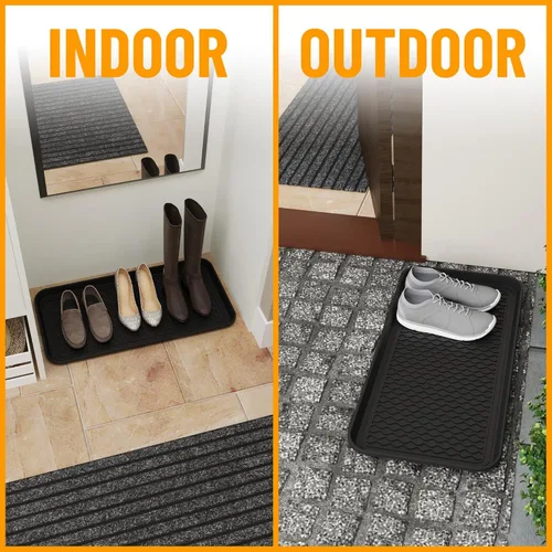Miniatura 4 de Ottomanson TRY400-30X15 de charola multiuso 1.2 pulgadas multiuso Boot & Shoe, charola de resistente al agua para todos los climas uso exterior