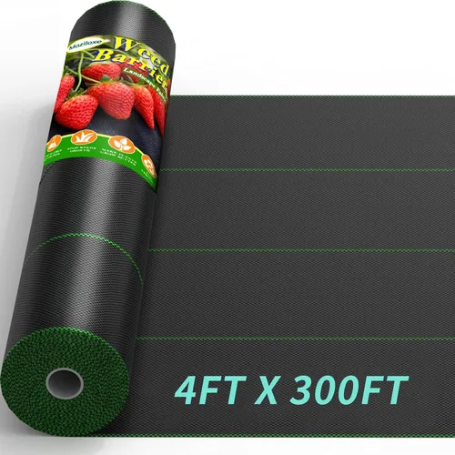 Miniatura 8 de Tela de barrera de control de malezas de 3.53 oz/yd², membrana de cubierta de suelo para jardinería de alta resistencia, para césped artificial