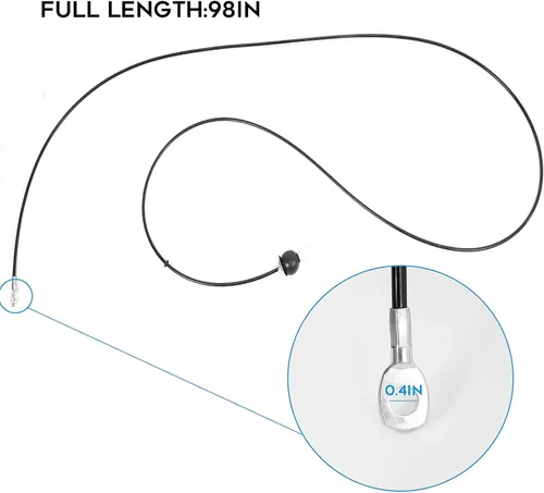 Miniatura 4 de Cable de repuesto Luwint Fitness, 0.236 in de grosor, para el gimnasio en casa