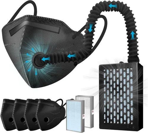 Máscaras portátiles eléctricas del purificador de aire, suministro de aire, con filtro HEPA, para el trabajo del polvo, pintura, pulido a máquina,