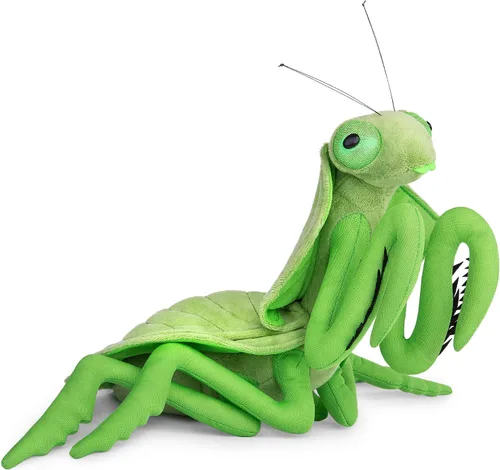 Miniatura 10 de Peluche grande de Mantis marrón – Animales de peluche realistas de mantis religiosa marrón de 15 pulgadas, juguetes de insectos de alas grandes