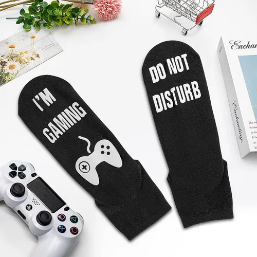 Miniatura 4 de Do Not Disturb Gaming Socks, Black Beanie Baseball Cap Hat Valentines Fathers Day Gamer Gifts Christmas for Men Teenage Boys