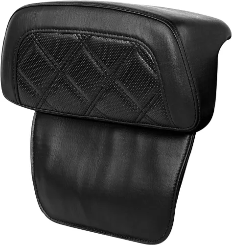 Miniatura 20 de TCT-MOTORPARTS Driver Rider - Almohadilla de respaldo para Harley Touring 2009-2023 Road King Street Road Electra Glide Ultra Black Stitching