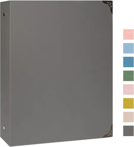 Miniatura 43 de Carpeta de tres anillos con portapapeles, cubierta de lino, carpeta de 1 pulgada para papel de 8.5 x 11 pulgadas, 2 bolsillos interiores de papel
