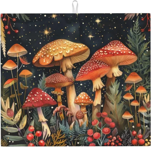 Miniatura 66 de Tapete de secado de platos de mármol blanco dorado para encimera de cocina, absorbente de 16 x 18 pulgadas, placa de microfibra de vidrio