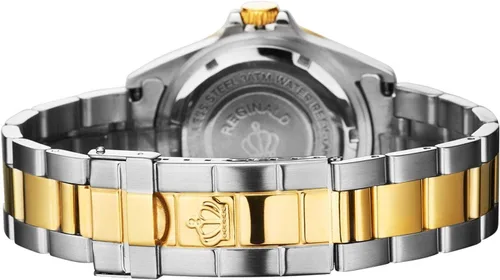 Miniatura 6 de Reloj para hombre, con bisel giratorio, impermeable, de acero inoxidable, deportivo, de cuarzo, a la moda, reloj de negocios, Plateado negro