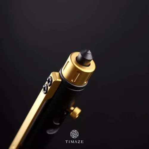 Miniatura 6 de WANERSEN Rotulador de titanio con punta de perno y vidrio de tungsteno, 5.5 pulgadas, negro-dorado